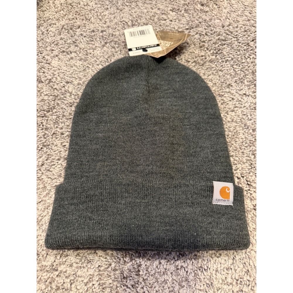 Carhartt Beanie Mens OSFA Gray 104597 CLH Watch Hat Precision Planting Logo *